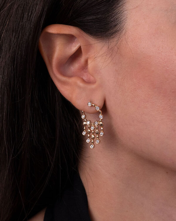 Dangling Diamond Dots Earrings - Image 3