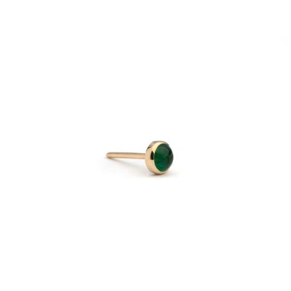 Cabochon Emerald Stud Earring