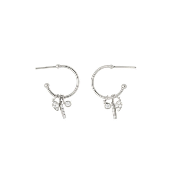 Diamond Charmed Hoops - Image 5