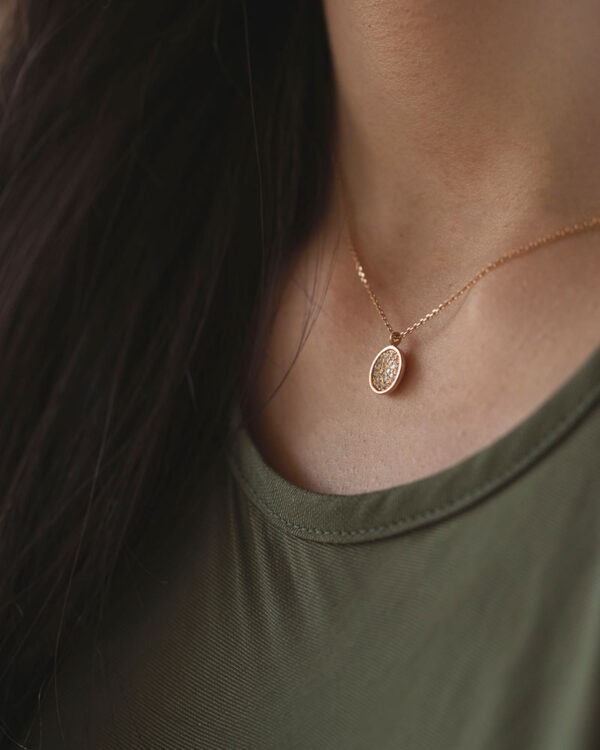 Concave Circle Pendant White - Image 4