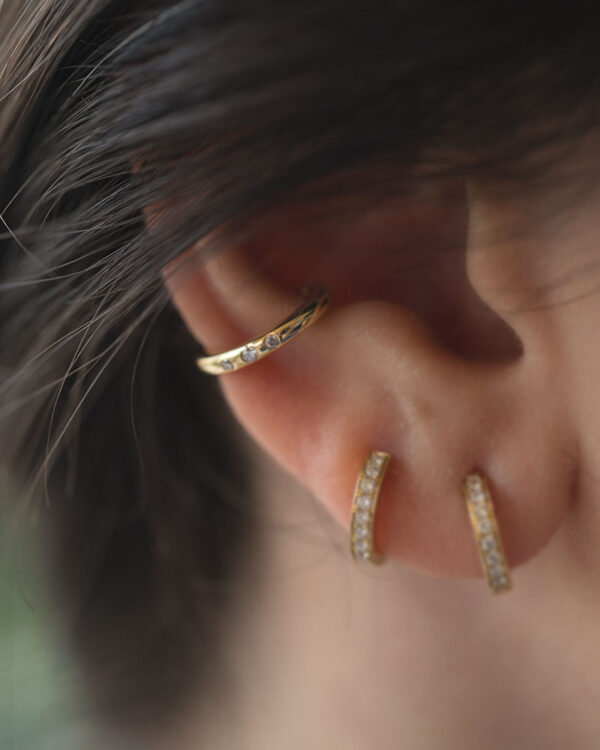 Simple Diamond Ear Cuff - Image 2