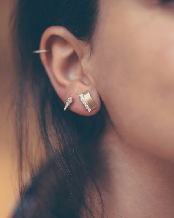 Curved Panel Earring - Image 2