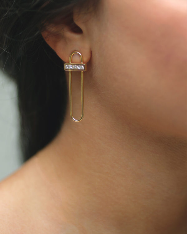 Deco Diamond Earrings - Image 3