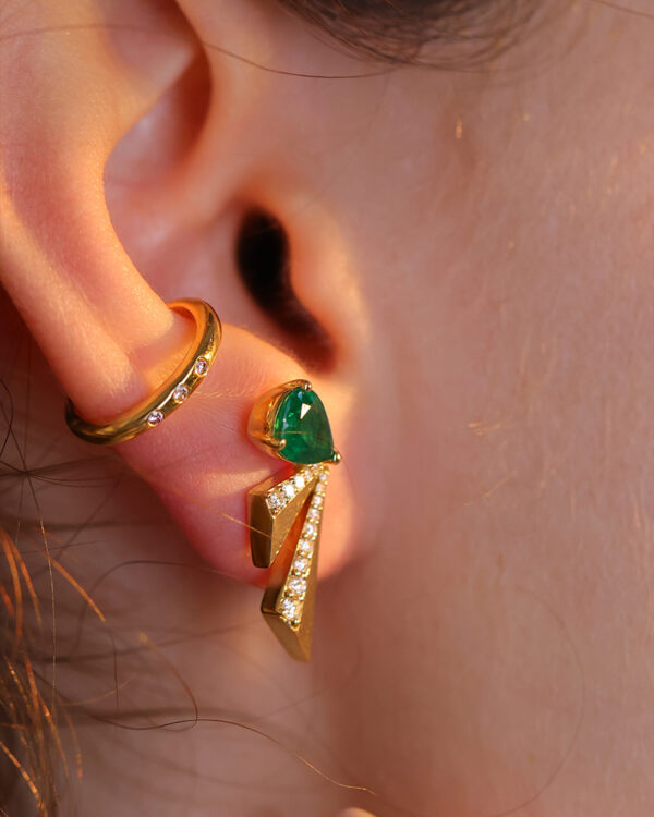 Mini Emerald Florence Earrings - Image 5