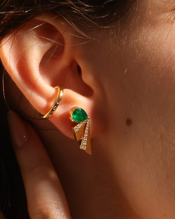 Mini Emerald Florence Earrings - Image 2