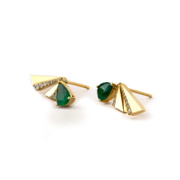 Mini Emerald Florence Earrings - Image 3