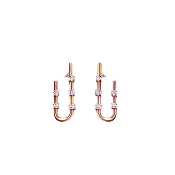 U-Shape Diamond Hoops