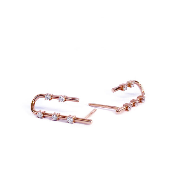 U-Shape Diamond Hoops - Image 3