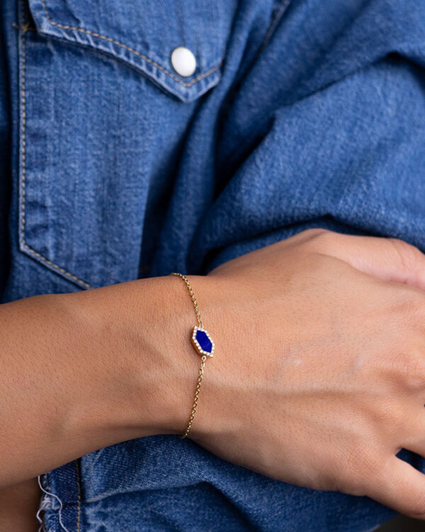 Lapis Lazuli Hexagon Bracelet - Image 2