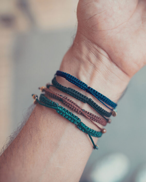 Hammered Bar Bracelet Men's - Image 3