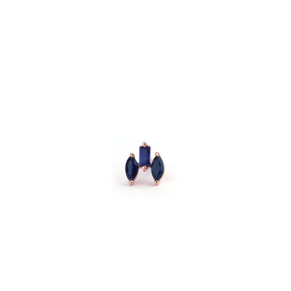 Tripod Mixed Sapphire Earring