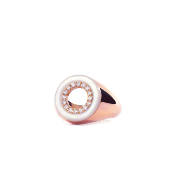 Mother of Pearl Pinky Ring