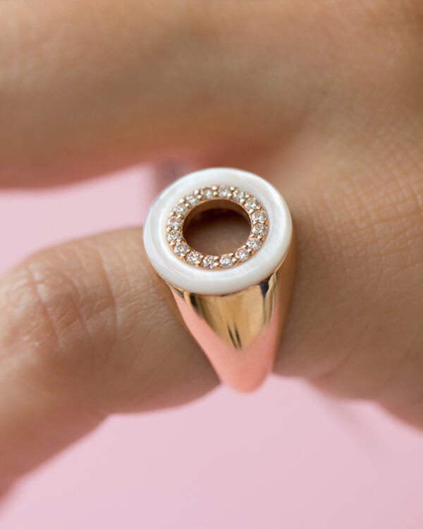 Mother of Pearl Pinky Ring - Image 3