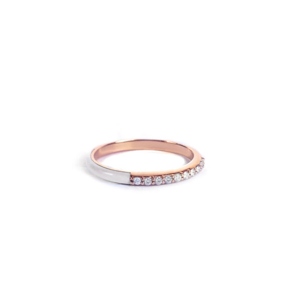 White Enamel Pinky Ring - Image 3