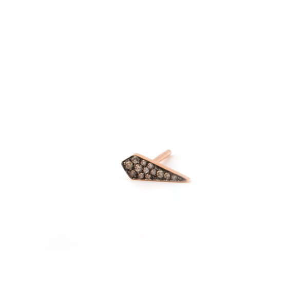 Pointed Edge Earring Brown Diamond