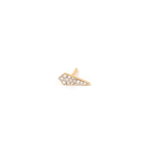 Pointed Edge Earring White Diamond