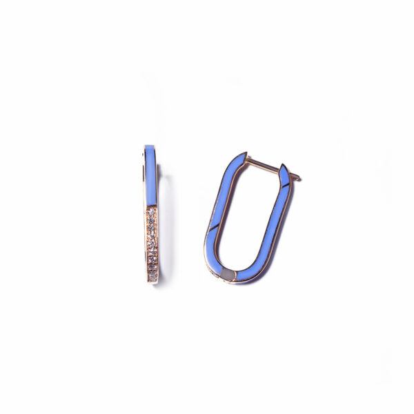 Cornflower Blue Enamel Hoops Large