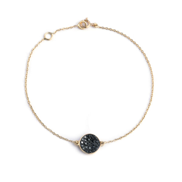 Concave Circle Bracelet Black