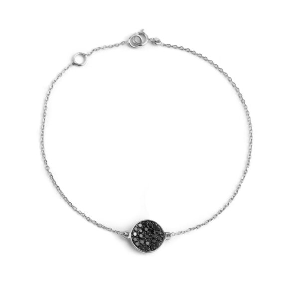 Concave Circle Bracelet Black - Image 6