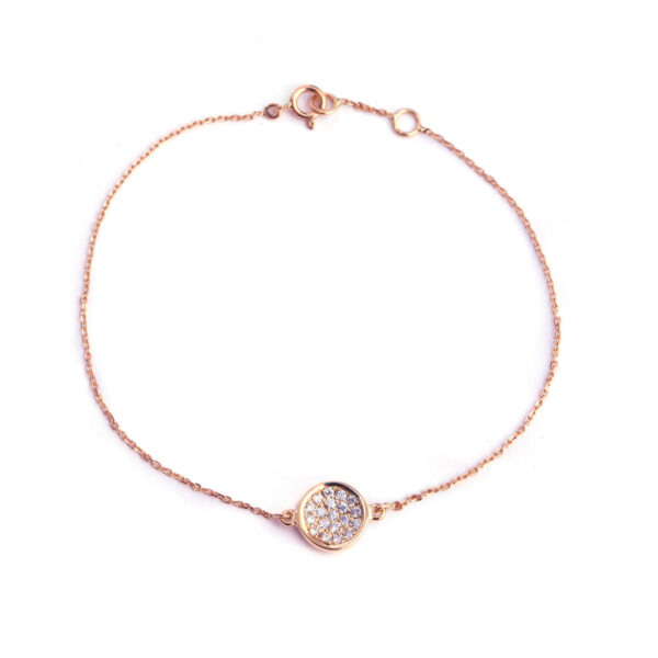 Concave Circle Bracelet White - Image 7