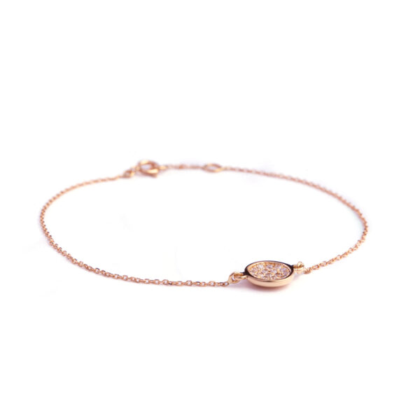 Concave Circle Bracelet White - Image 8