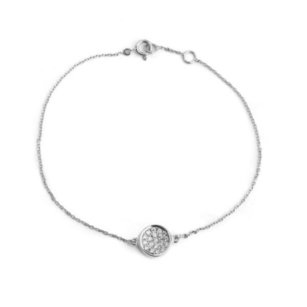 Concave Circle Bracelet White - Image 5