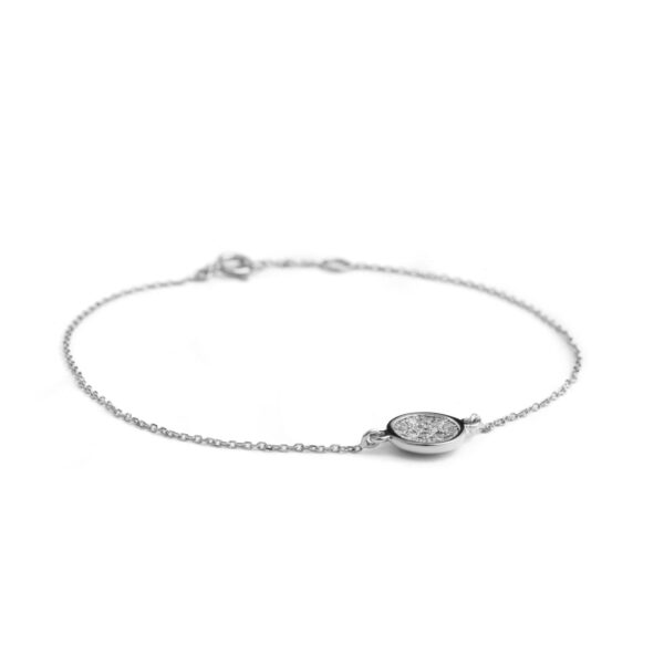 Concave Circle Bracelet White - Image 6