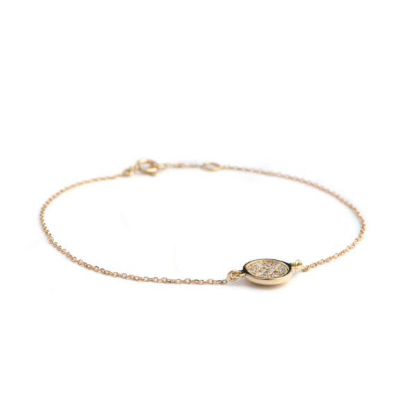 Concave Circle Bracelet White - Image 4
