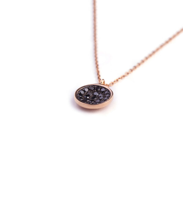 Concave Circle Pendant Black - Image 3