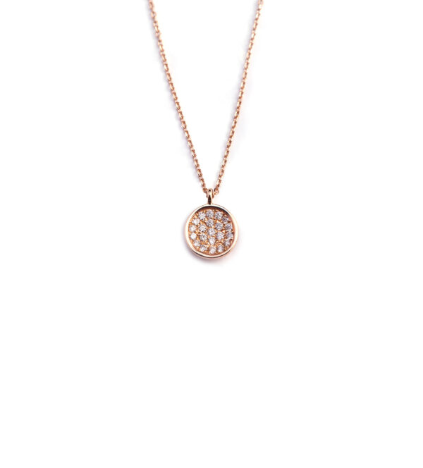 Concave Circle Pendant White