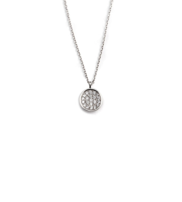 Concave Circle Pendant White - Image 7