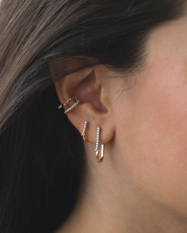 Tilting Diamond Hoops Small - Image 4