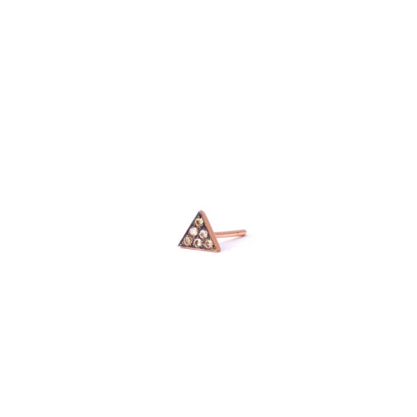 Triangle Earring Brown Diamond