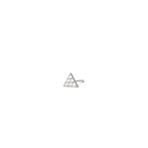 Triangle Earring White Diamond - Image 3