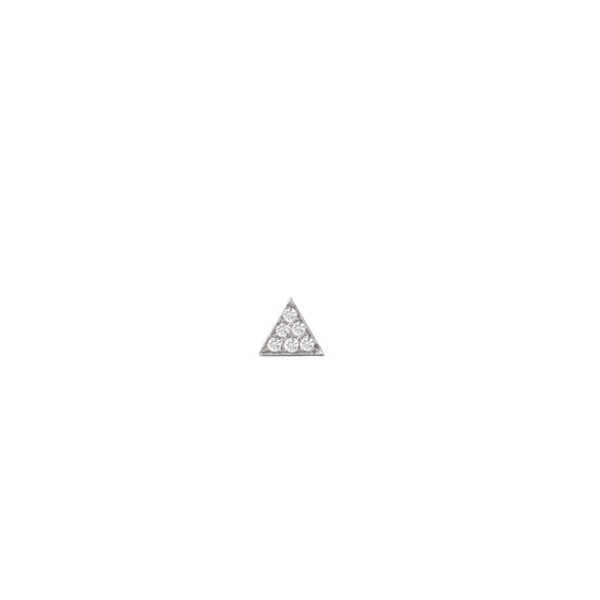 Triangle Earring White Diamond - Image 4