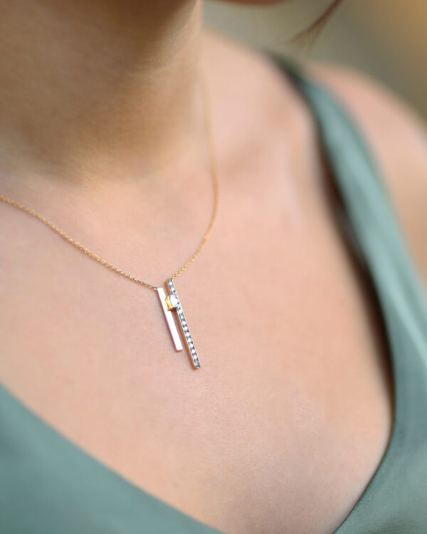 Vertical Double Bar Pendant - Image 4