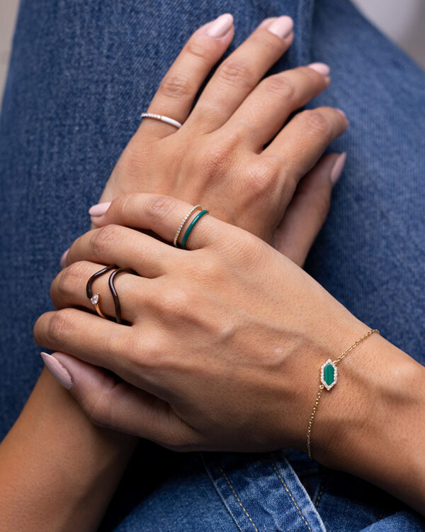 Malachite Hexagon Bracelet - Image 2