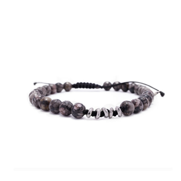 Leopard Skin Men's Bracelet White Gold