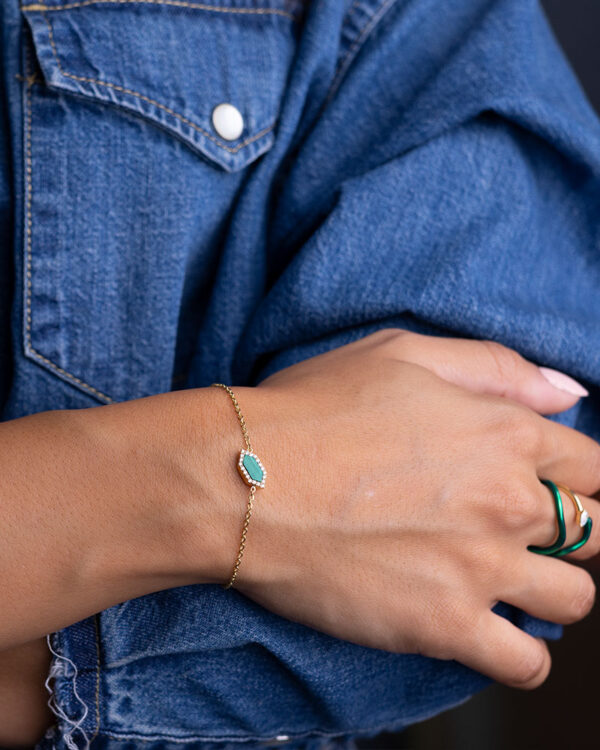 Malachite Hexagon Bracelet - Image 3