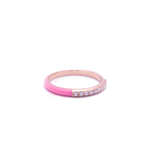 Bubblegum Pink Enamel Pinky Ring