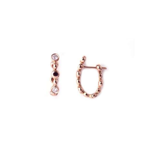 Huggie Diamond Dots Earrings