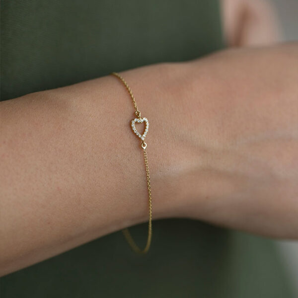 Heart Diamond Bracelet - Image 2