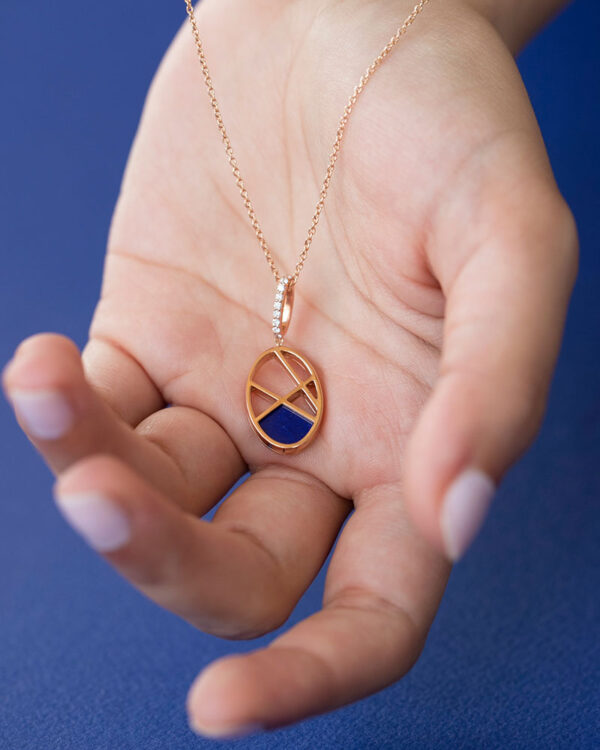 Oval Lapis Pendant - Image 2